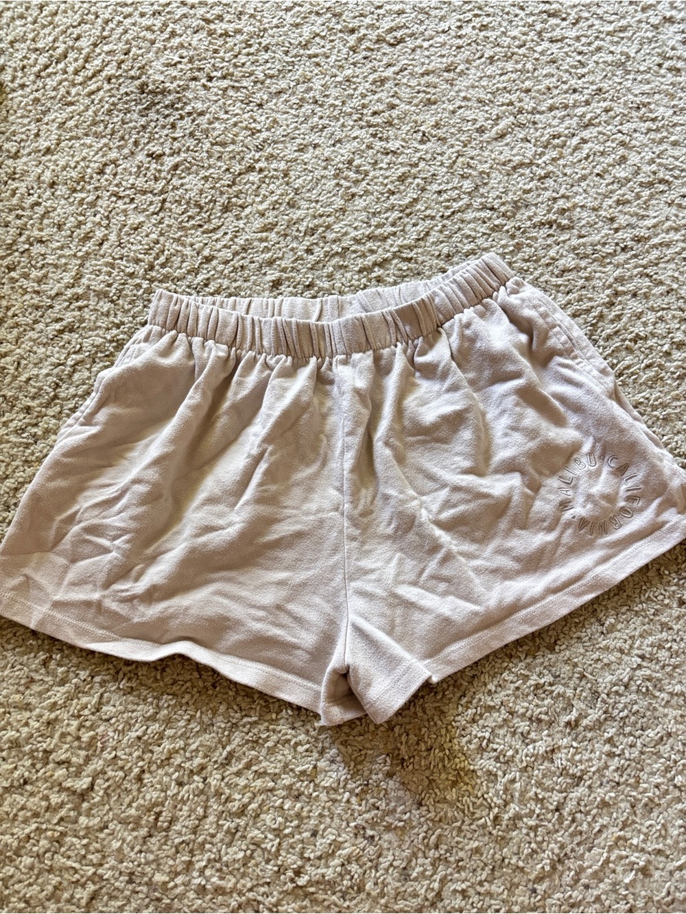 Garage Women Soft Lounge Shorts in Light Beige